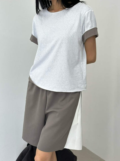 韓國直送Dual Trim Tee