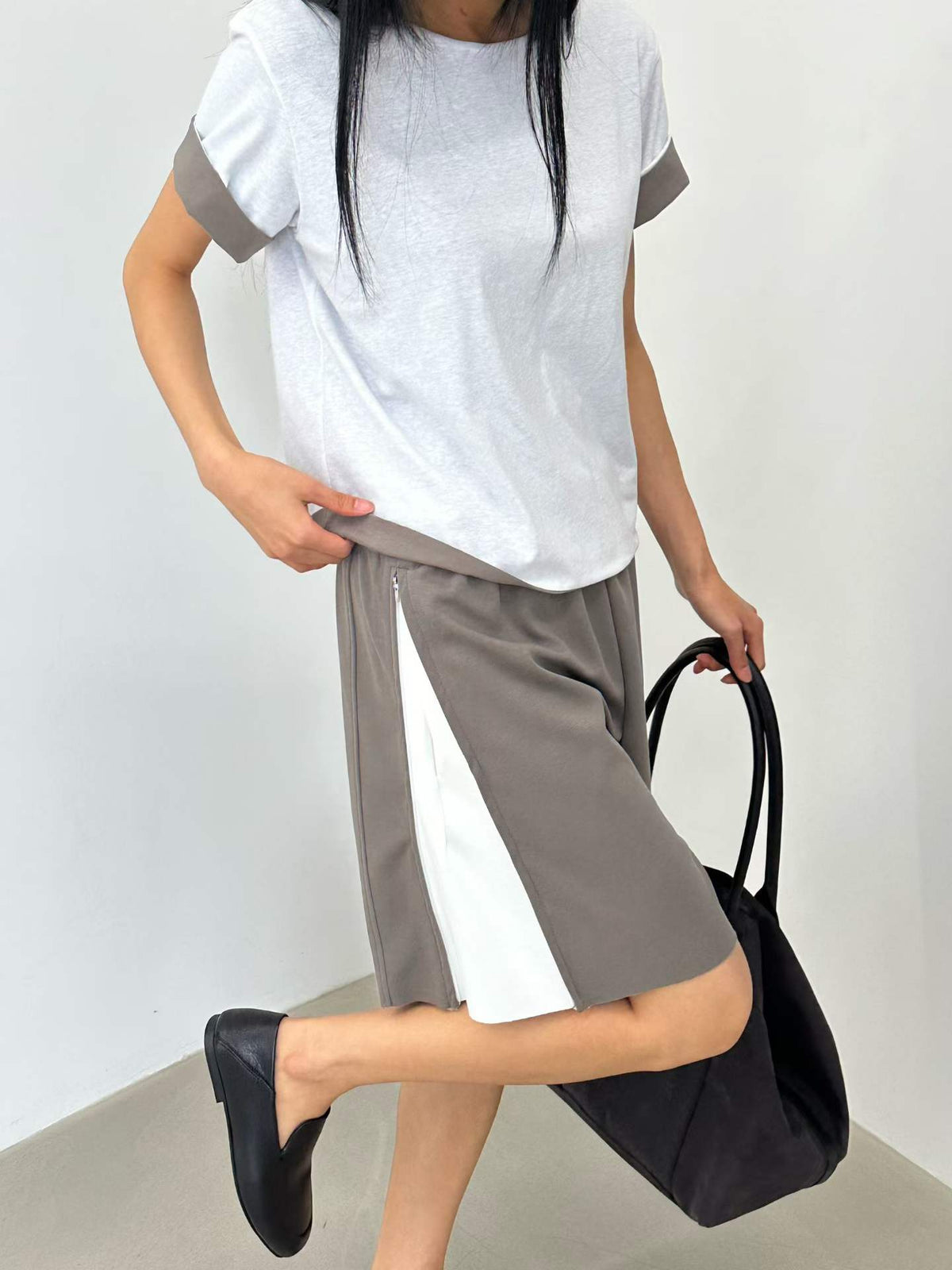 韓國直送Dual Trim Tee