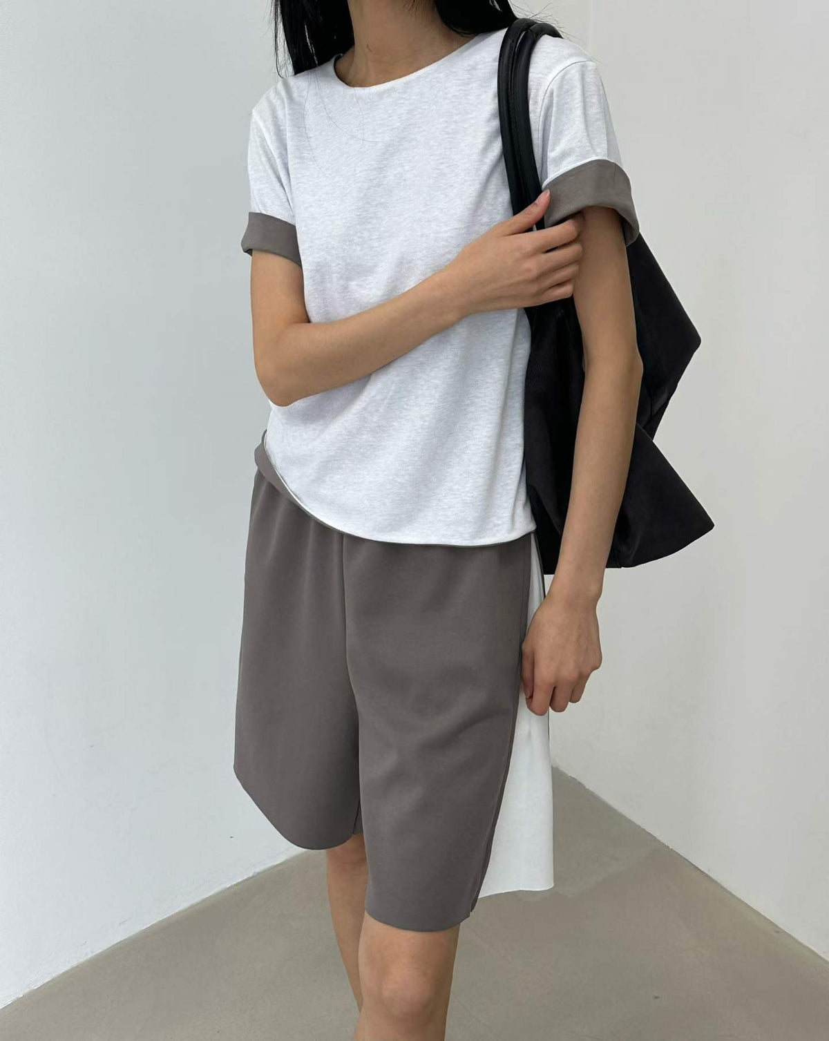 韓國直送Dual Trim Tee