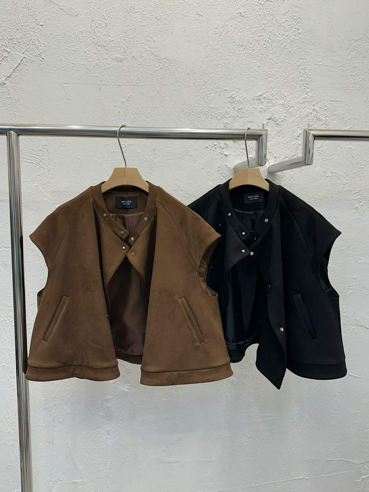 韓國直送Suede Cape Vest