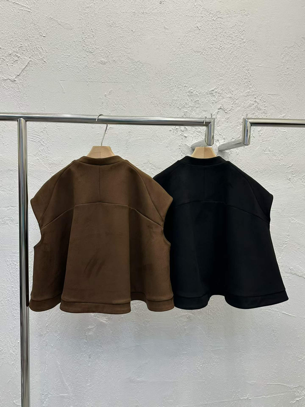 韓國直送Suede Cape Vest