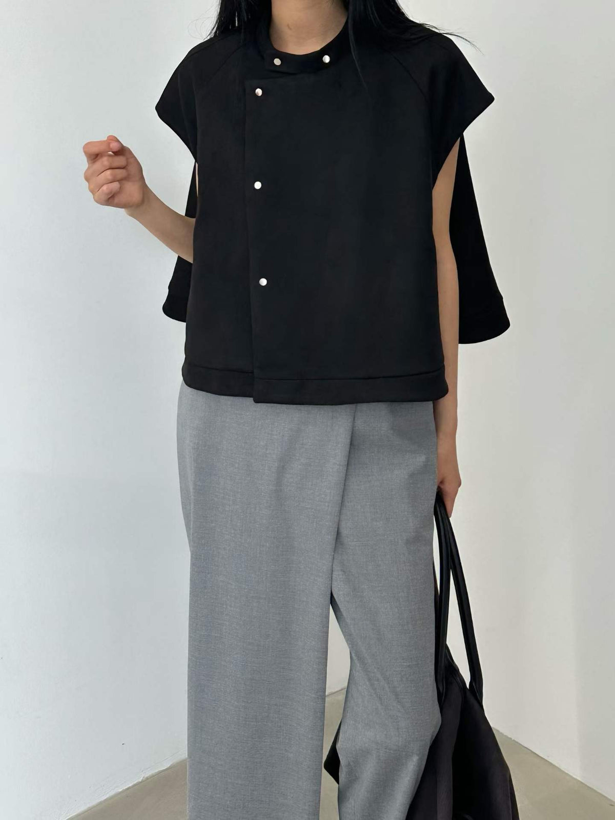 韓國直送Suede Cape Vest