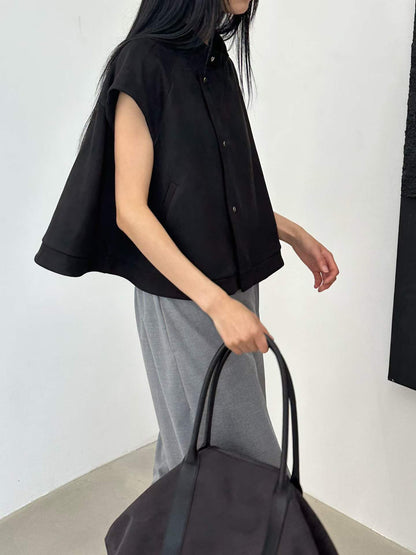 韓國直送Suede Cape Vest