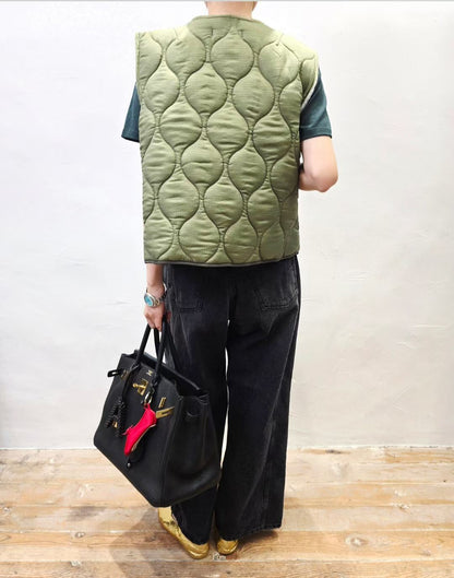 Korean Direct Ship Ruffle Quilt Vest
