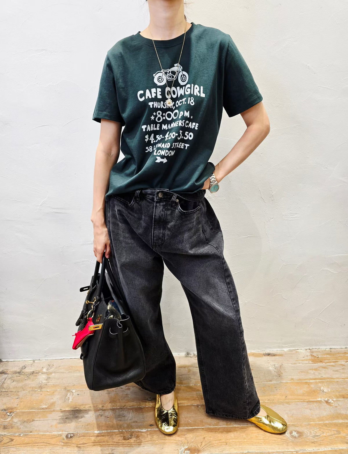 Korean Direct Delivery Biker Cafe Tee