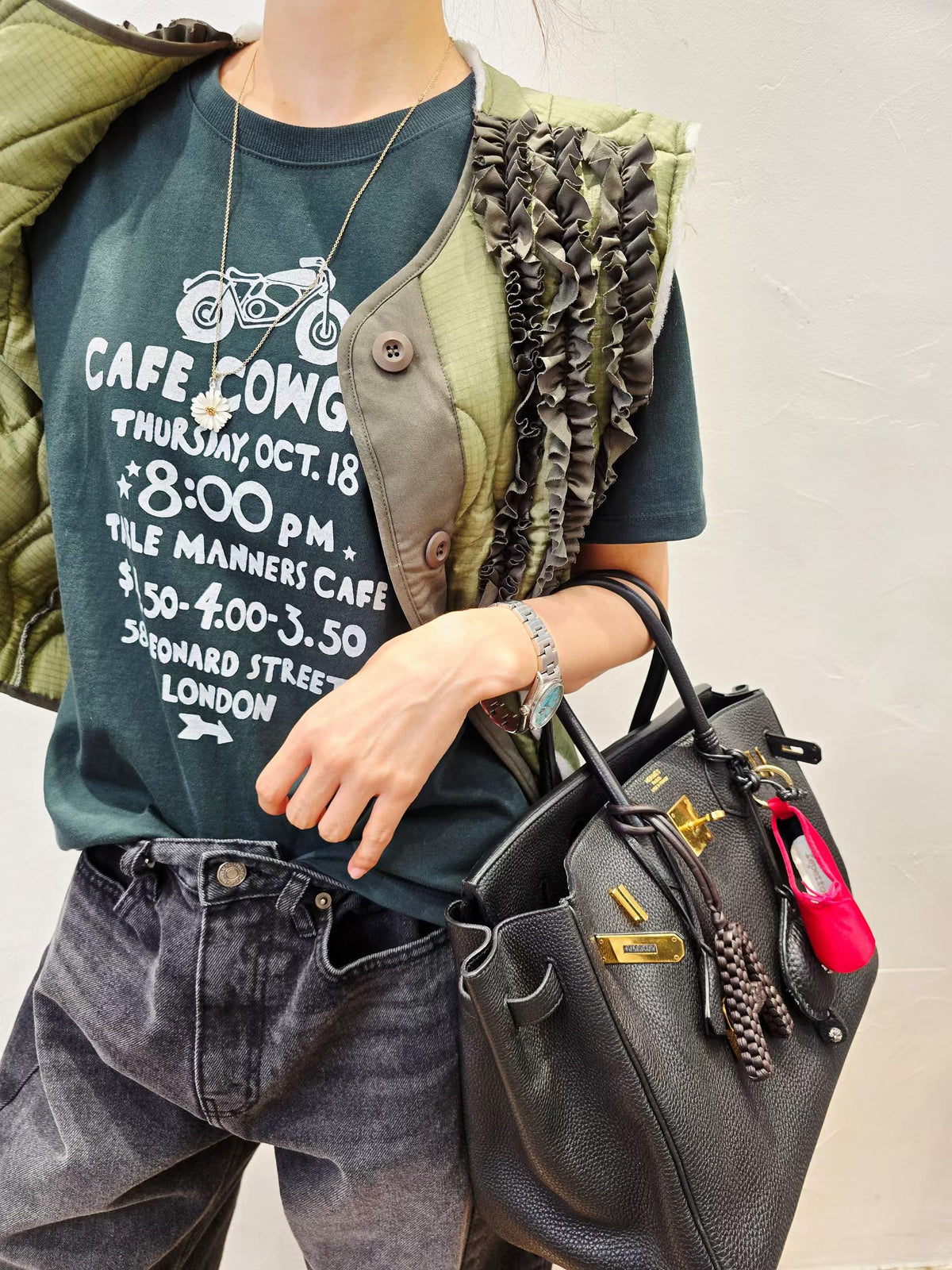 Korean Direct Delivery Biker Cafe Tee