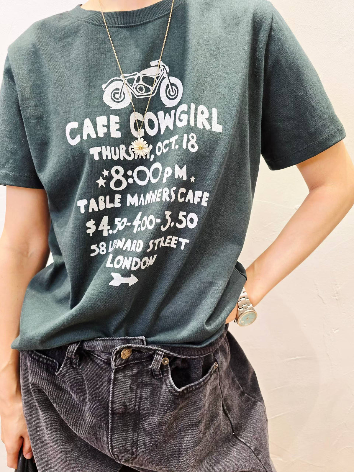 Korean Direct Delivery Biker Cafe Tee