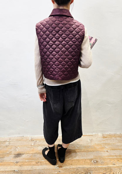 韓國直送Sherpa Panel Quilt Vest