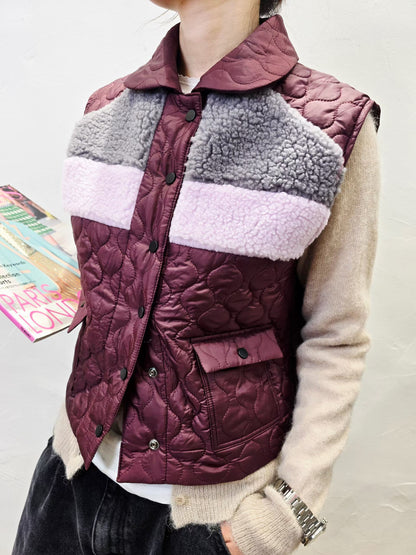 韓國直送Sherpa Panel Quilt Vest