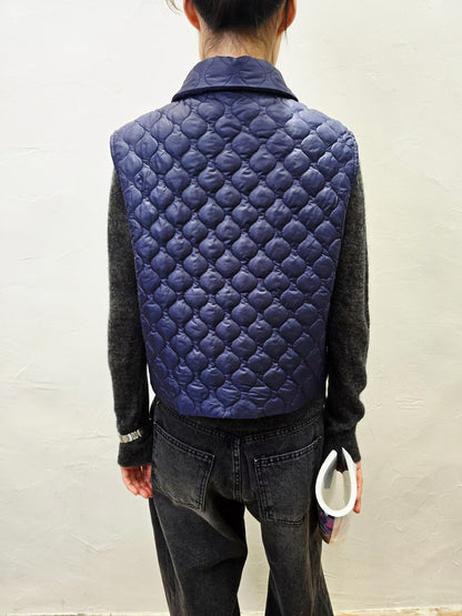 韓國直送Sherpa Panel Quilt Vest