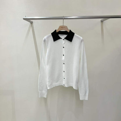 韓國直送Contrast Collar Knit