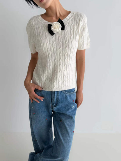 韓國直送Camellia Cable Knit