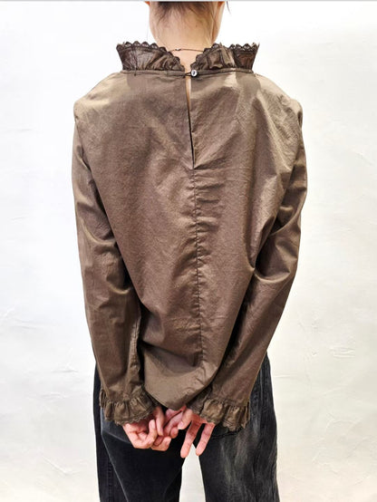 Direct from Korea Ruffle Neck Blouse