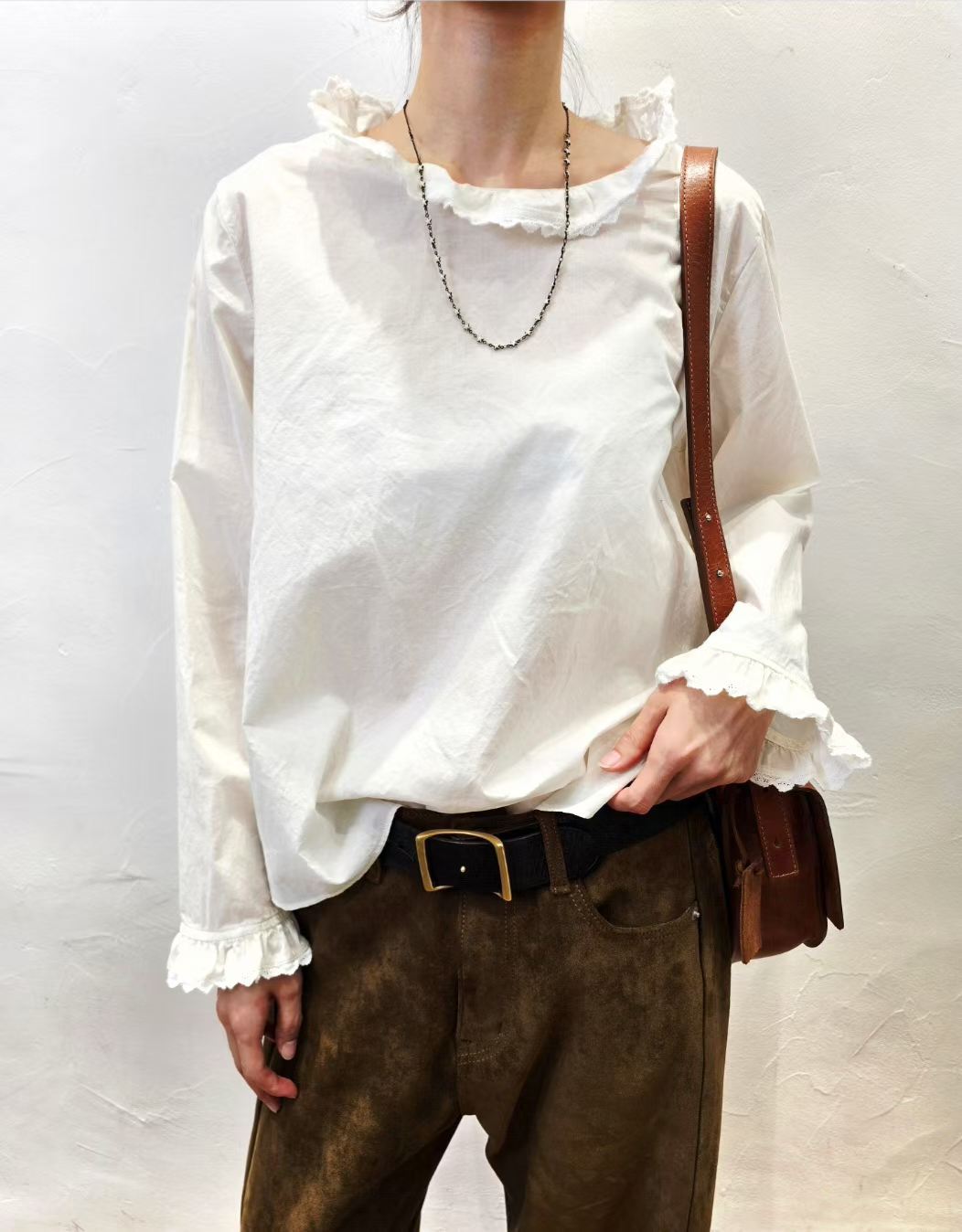 Direct from Korea Ruffle Neck Blouse