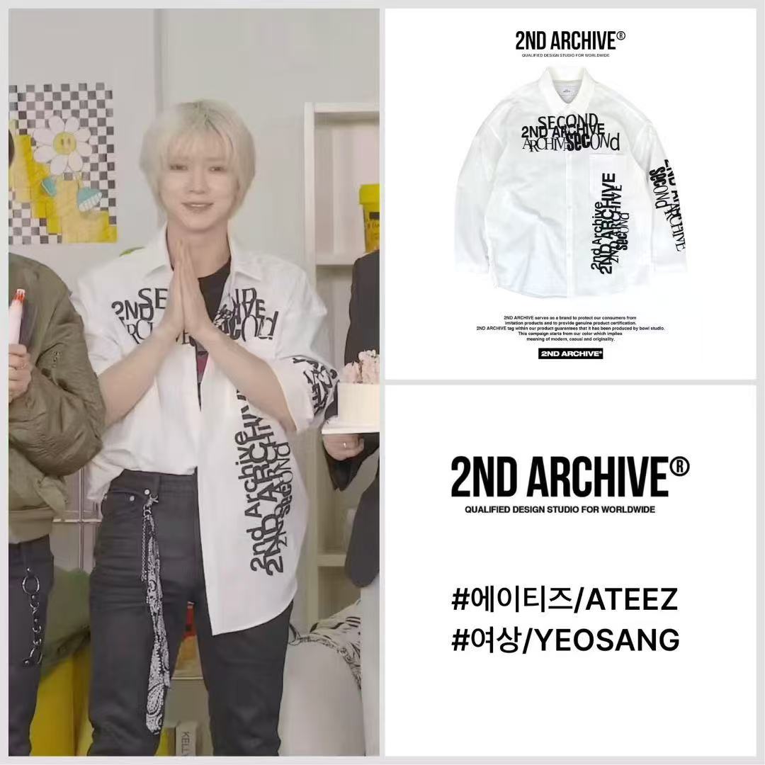 韓國直送2nd ARCHIVE Overlap Lettering Shirt - HLY &amp; CHOCCICO