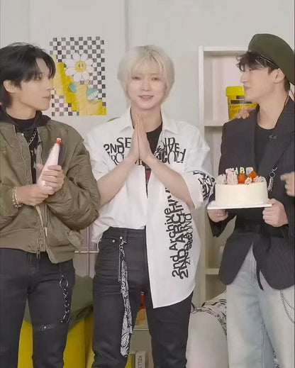 韓國直送2nd ARCHIVE Overlap Lettering Shirt - HLY &amp; CHOCCICO