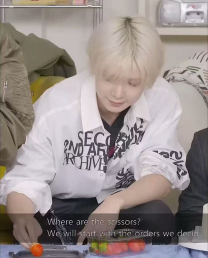 韓國直送2nd ARCHIVE Overlap Lettering Shirt - HLY &amp; CHOCCICO