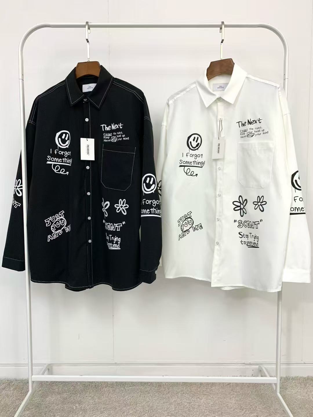 韓國直送2nd ARCHIVE Crayons Lettering Shirt - HLY &amp; CHOCCICO