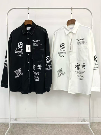 韓國直送2nd ARCHIVE Crayons Lettering Shirt - HLY &amp; CHOCCICO