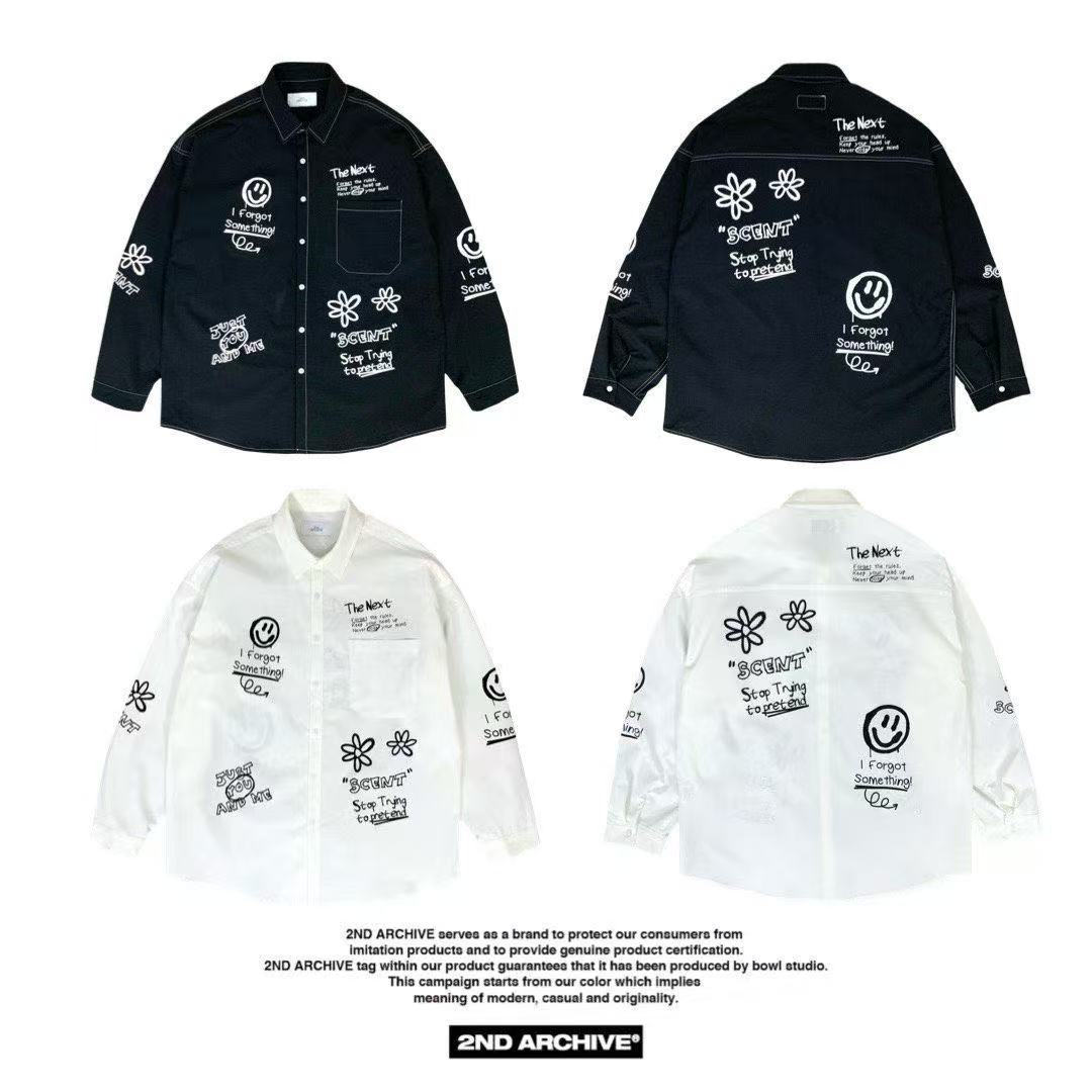 韓國直送2nd ARCHIVE Crayons Lettering Shirt - HLY &amp; CHOCCICO