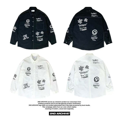 韓國直送2nd ARCHIVE Crayons Lettering Shirt - HLY &amp; CHOCCICO