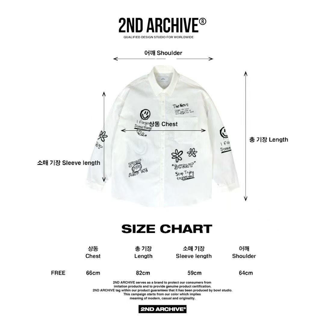 韓國直送2nd ARCHIVE Crayons Lettering Shirt - HLY &amp; CHOCCICO