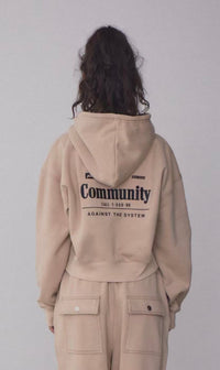 RR Stitch Cropped Hood Zip up - HLY & CHOCCICO