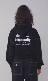 RR Stitch Cropped Hood Zip up - HLY & CHOCCICO