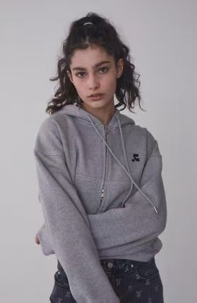 RR Stitch Cropped Hood Zip up - HLY & CHOCCICO