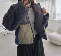 韓國直送Quilted Sherpa Zip Jacket - HLY & CHOCCICO