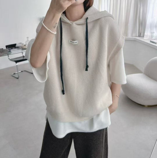韓國直送Stylish Hooded Knit Top