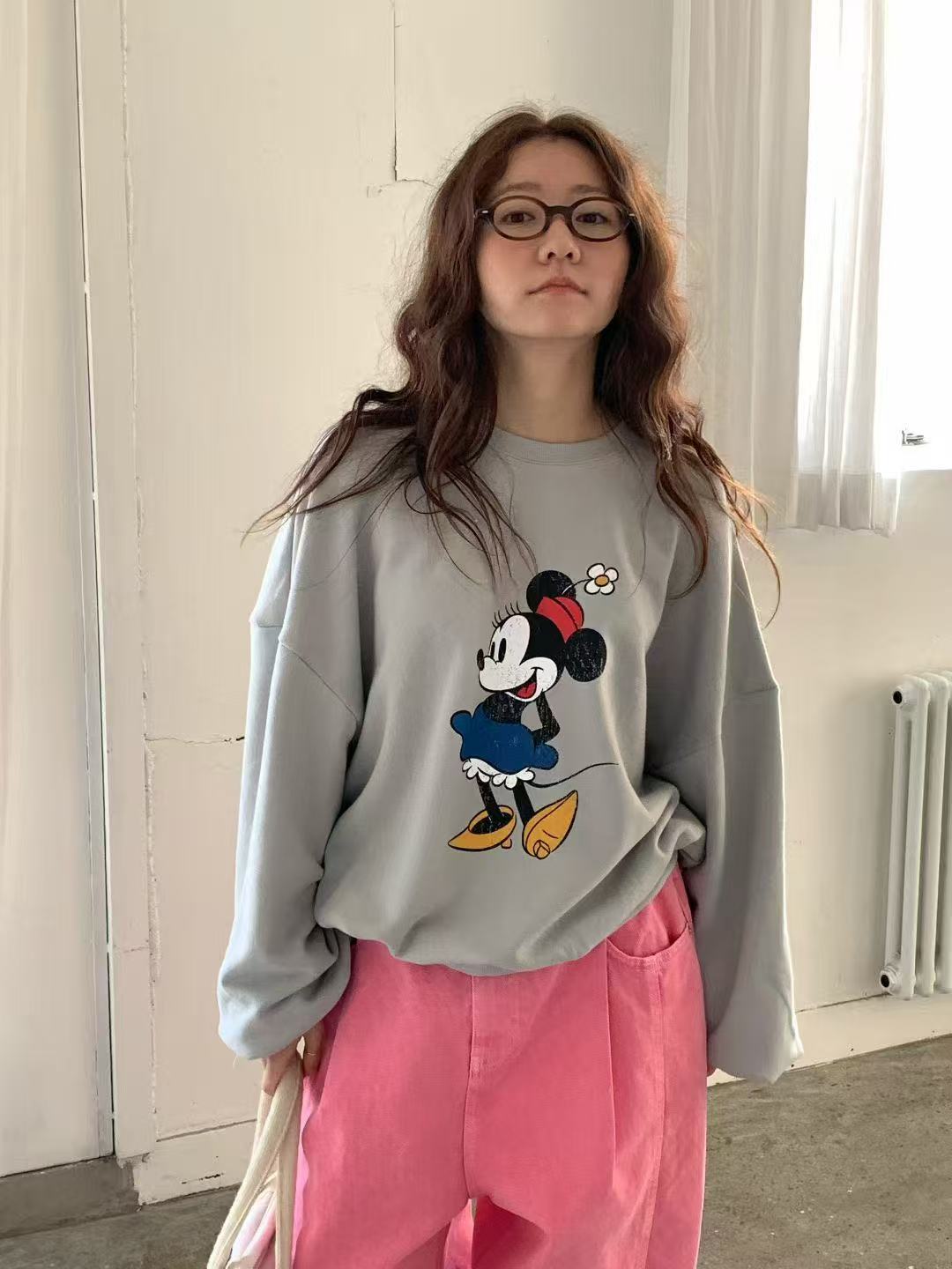 韓國直送Disney Floral Sweatshirt