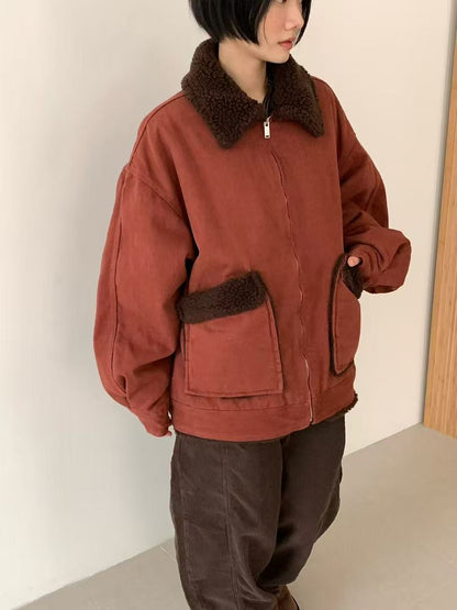 韓國直送Cozy Sherpa-Lined Jacket - HLY &amp; CHOCCICO
