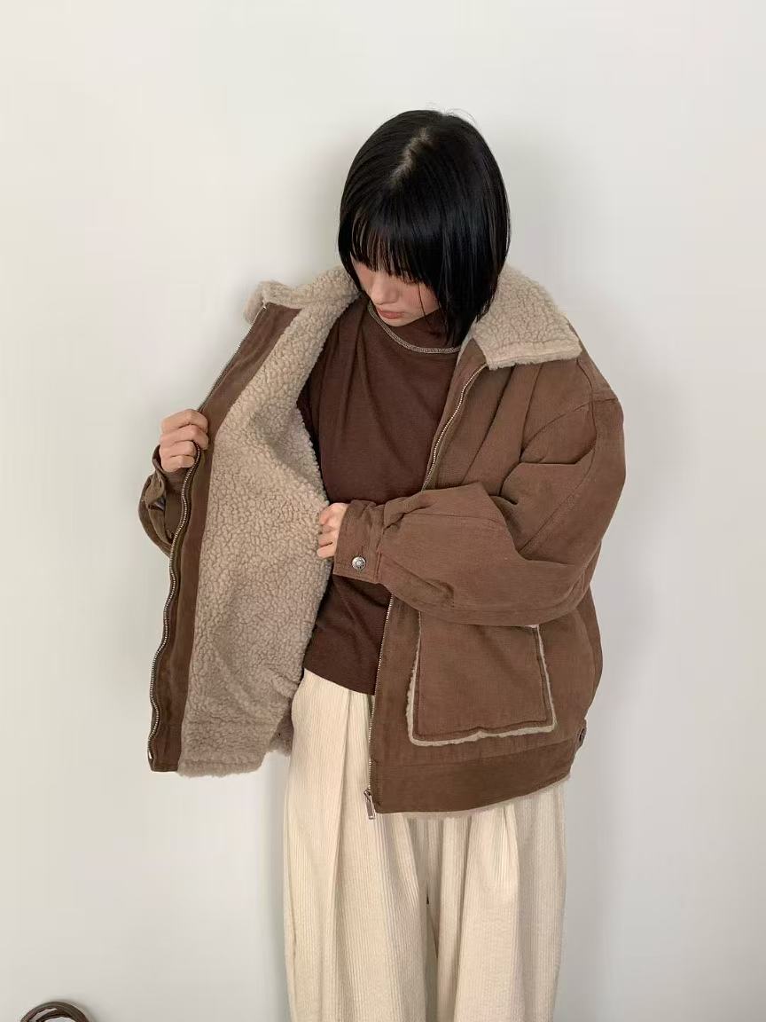 韓國直送Cozy Sherpa-Lined Jacket - HLY &amp; CHOCCICO
