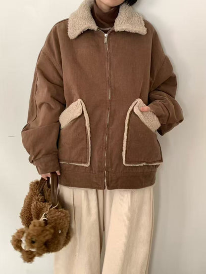 韓國直送Cozy Sherpa-Lined Jacket - HLY &amp; CHOCCICO