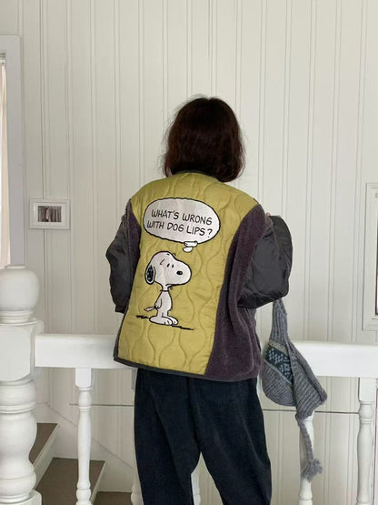 韓國直送Color Block Snoopy Jacket