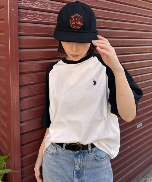 日本直送U.S. POLO ASSN. Raglan Sleeve Bicolor Tee
