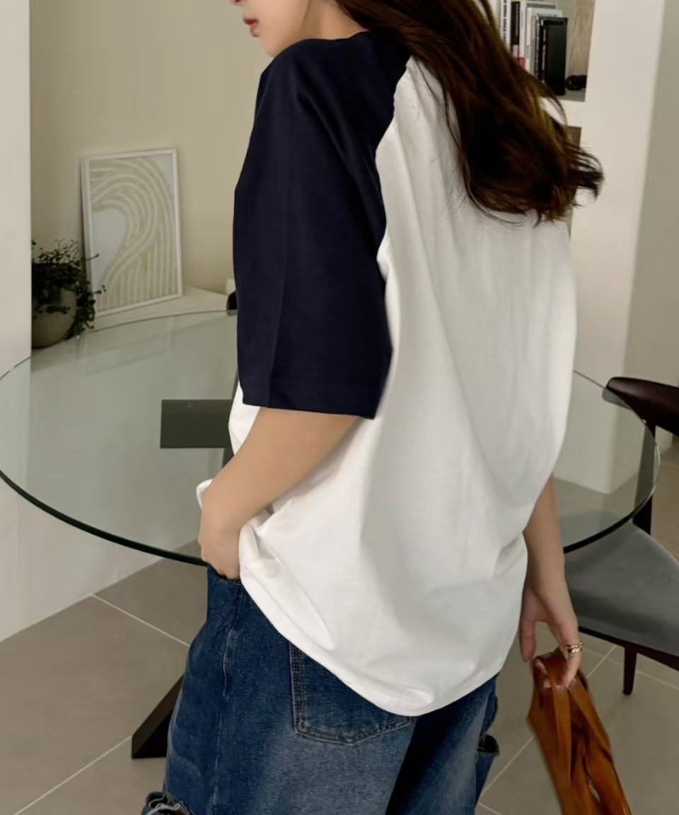 日本直送U.S. POLO ASSN. Raglan Sleeve Bicolor Tee