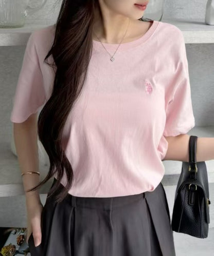 日本直送U.S. POLO ASSN.  one-point embroidery compact silhouette basic Tee