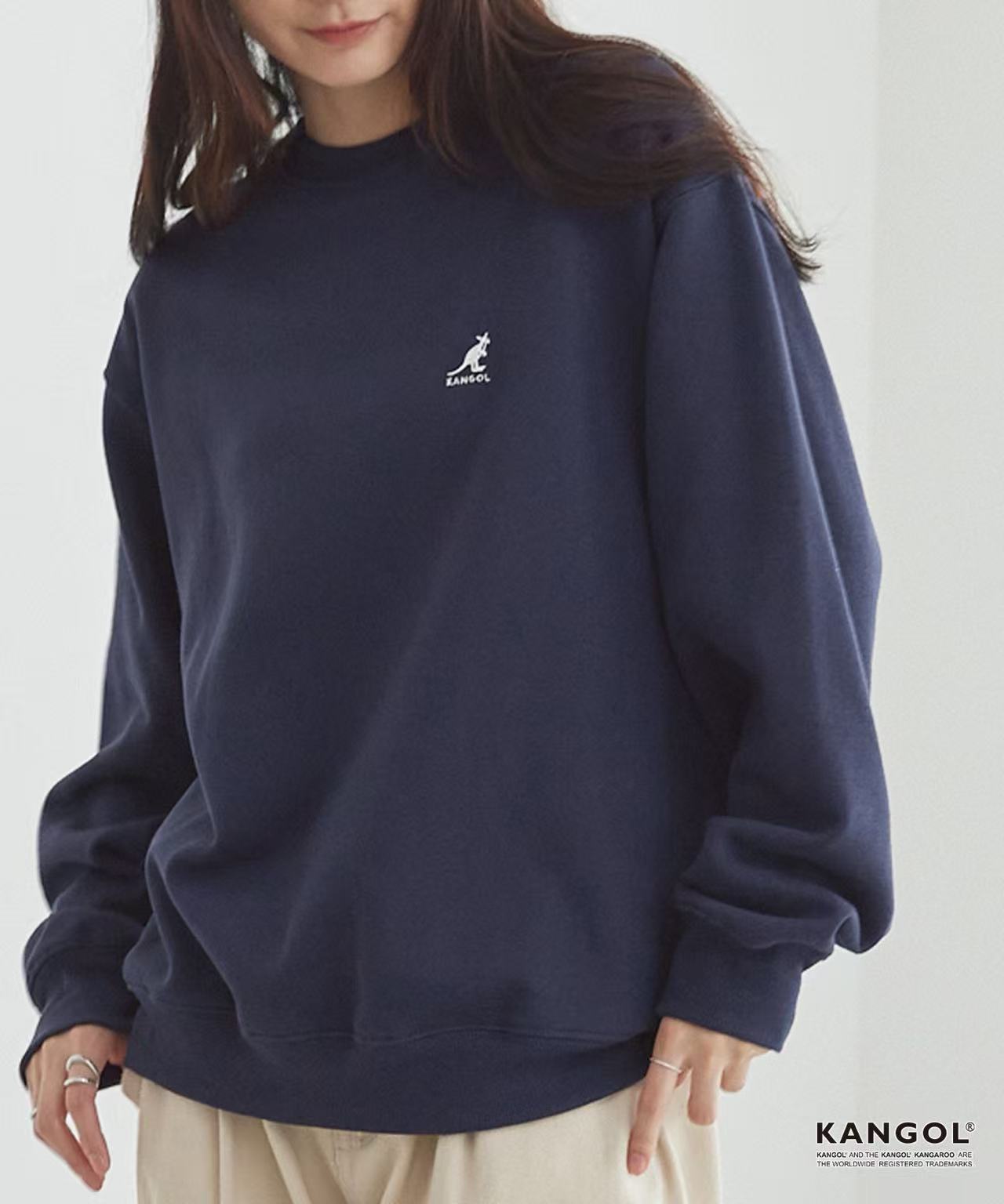 日本直送KANGOL Point Embroidery Oversized Sweat - HLY &amp; CHOCCICO