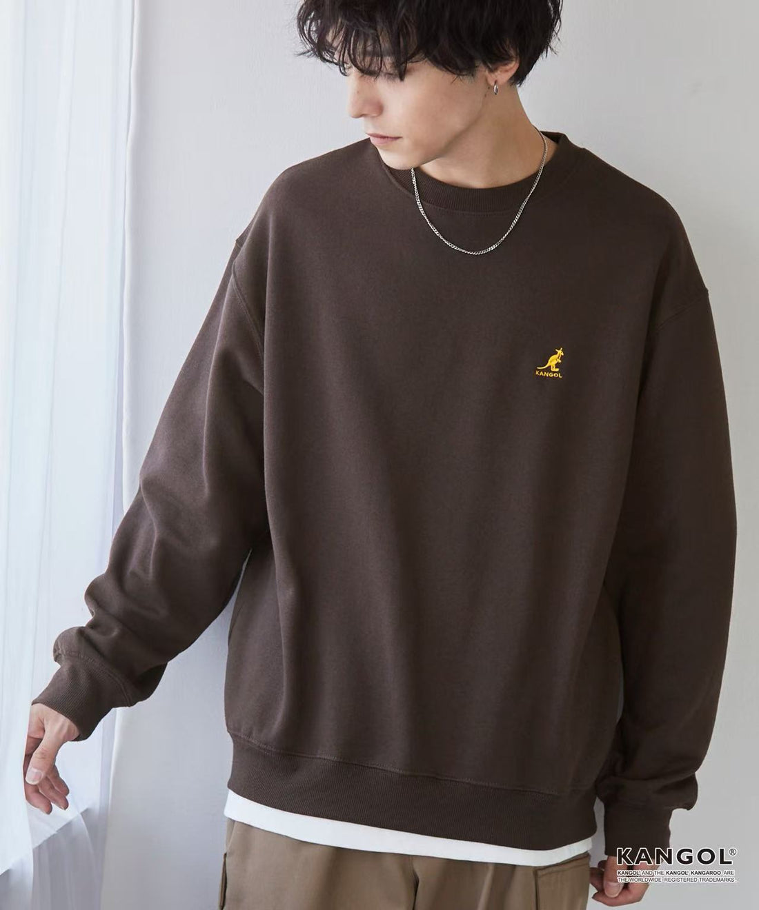 日本直送KANGOL Point Embroidery Oversized Sweat