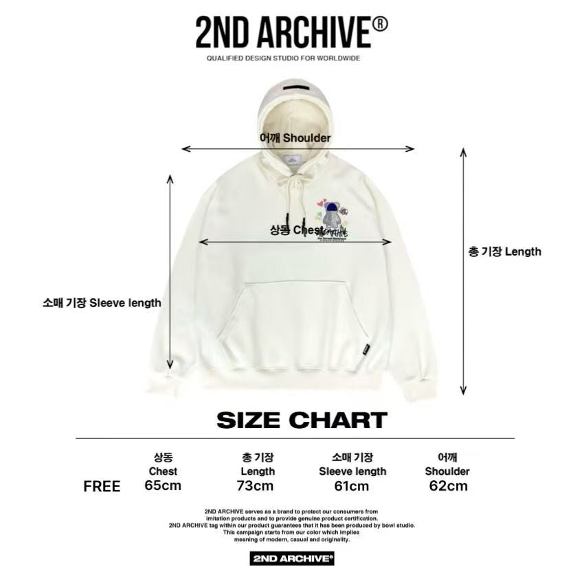 🇰🇷韓國直送🇰🇷 2nd ARCHIVE Colorful Bear Hoodie - HLY &amp; CHOCCICO
