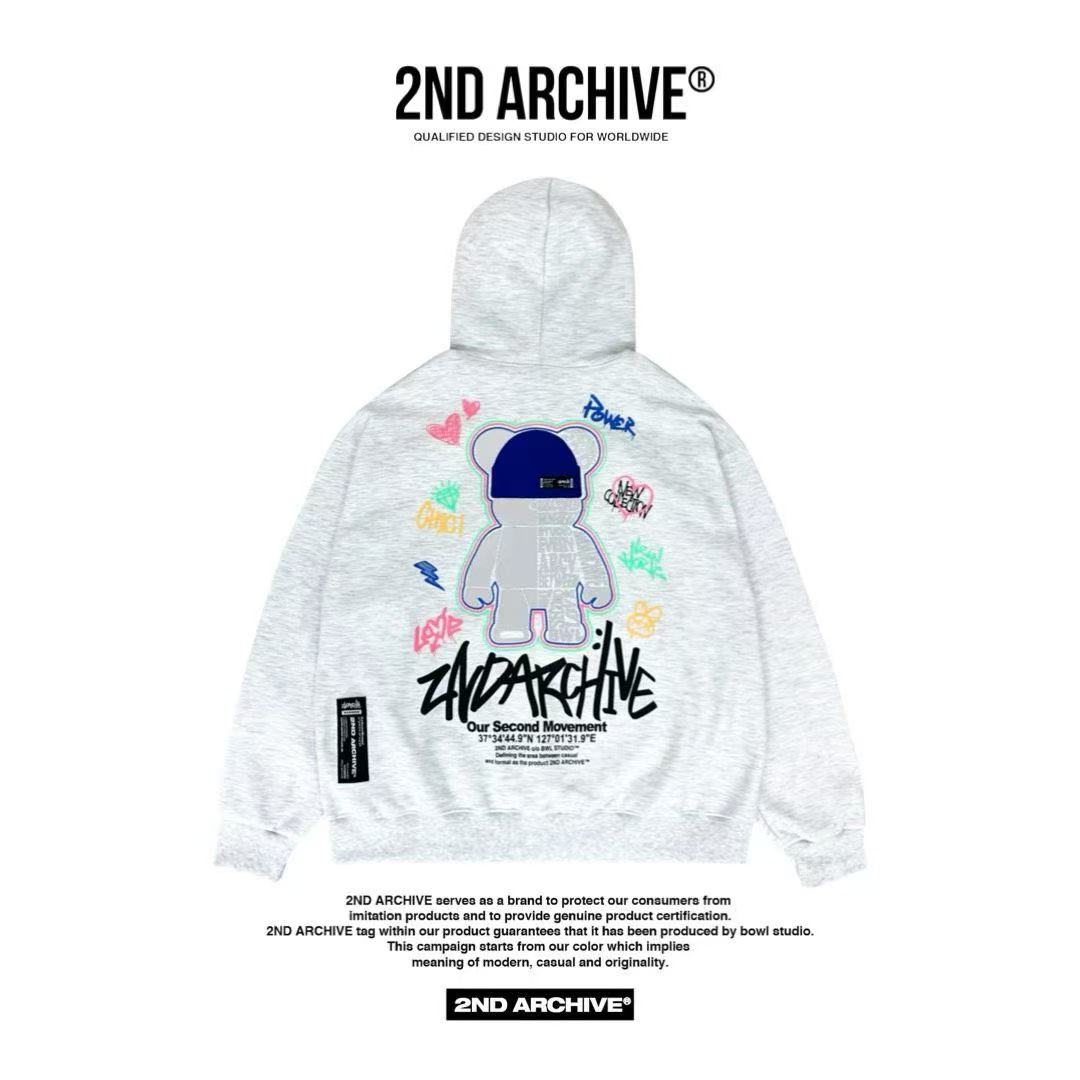 🇰🇷韓國直送🇰🇷 2nd ARCHIVE Colorful Bear Hoodie - HLY &amp; CHOCCICO
