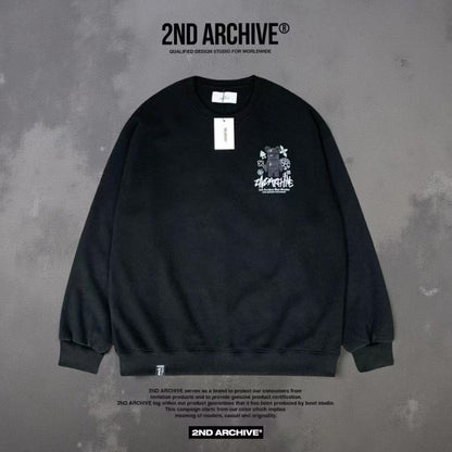 韓國直送 2ND ARCHIVE Black Cross Bear  Sweatshirt - HLY &amp; CHOCCICO