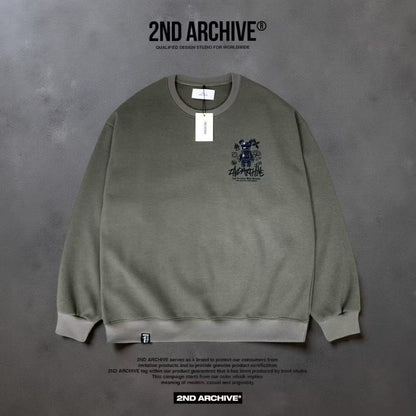 韓國直送 2ND ARCHIVE Black Cross Bear  Sweatshirt - HLY &amp; CHOCCICO