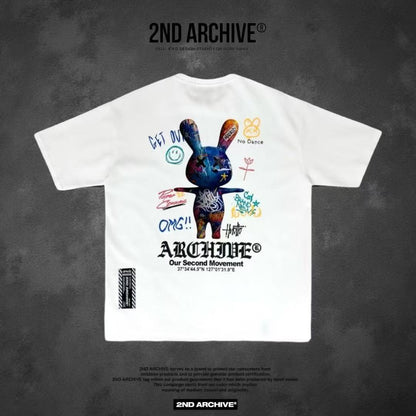 🇰🇷韓國直送🇰🇷 2ND ARCHIVE Graffiti Rabbit Tee - HLY &amp; CHOCCICO
