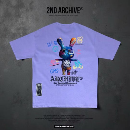 🇰🇷韓國直送🇰🇷 2ND ARCHIVE Graffiti Rabbit Tee - HLY &amp; CHOCCICO
