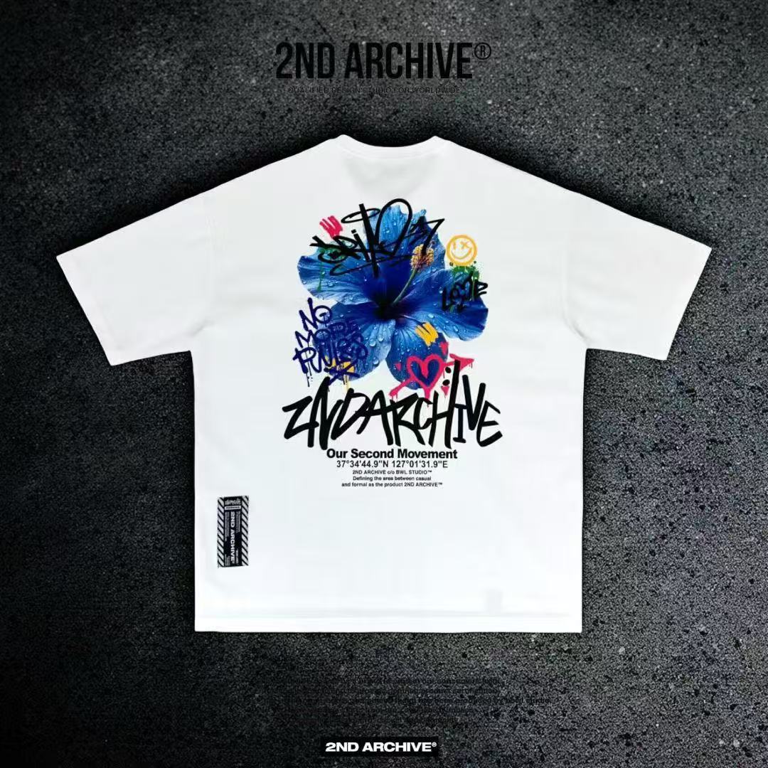 韓國直送🇰🇷 2ND ARCHIVE Flower Print Tee - HLY &amp; CHOCCICO