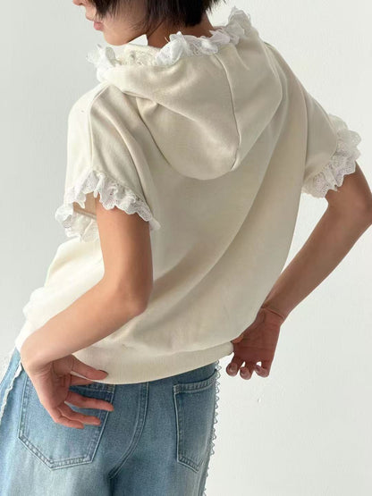 韓國直送Lovely Lace Button Top - HLY &amp; CHOCCICO