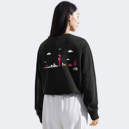 TNF Uncle Belly Fun Print Sweatshirt - HLY &amp; CHOCCICO